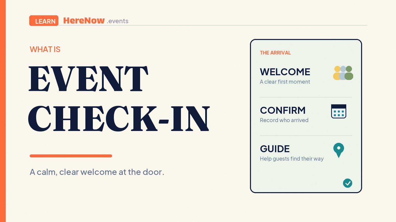 HereNow editorial cover for What is event check-in?
