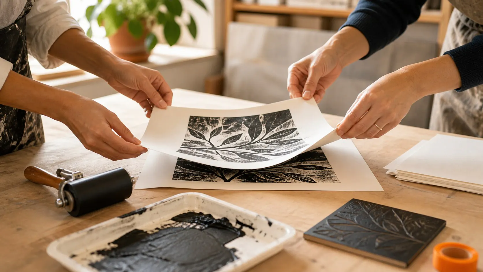 Printmaking Pop-Up Studio template cover